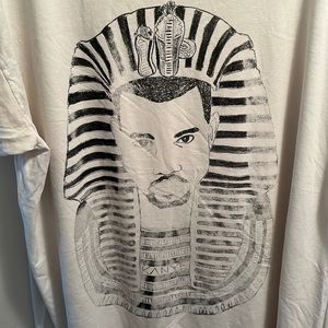 LARGE 2012 Kanye West Egyptian Pharaoh Face DEERDANA Shirt Ye out of print